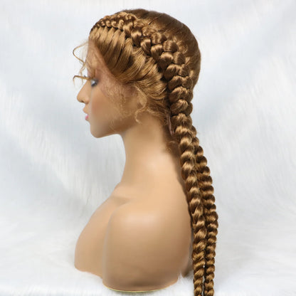 Synthetic Cornrow Braided Wig – Lace Front with Baby Hair
