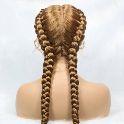 Synthetic Cornrow Braided Wig – Lace Front with Baby Hair