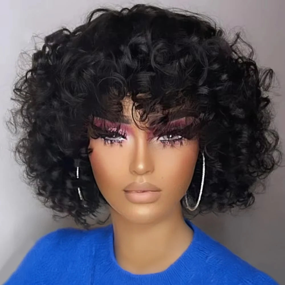 Funmi Short Curly Bob Wig – Glueless Vietnamese Human Hair