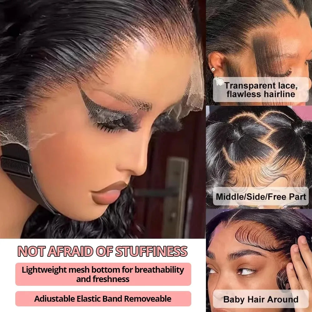 300% Density Wear & Go Deep Wave Wig – 13x6/7x5 HD Lace, Human Hair