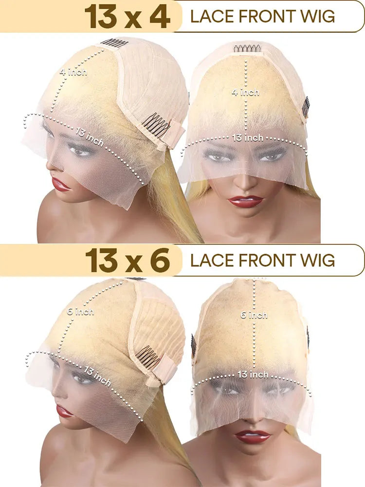 613 Honey Blonde Deep Wave Wig – 13x6/13x4 HD Lace, 220% Human Hair