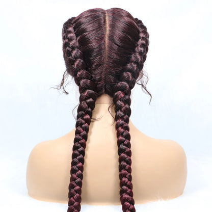 Synthetic Cornrow Braided Wig – Lace Front with Baby Hair