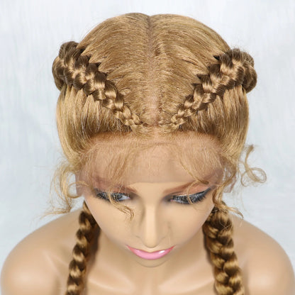 Synthetic Cornrow Braided Wig – Lace Front with Baby Hair