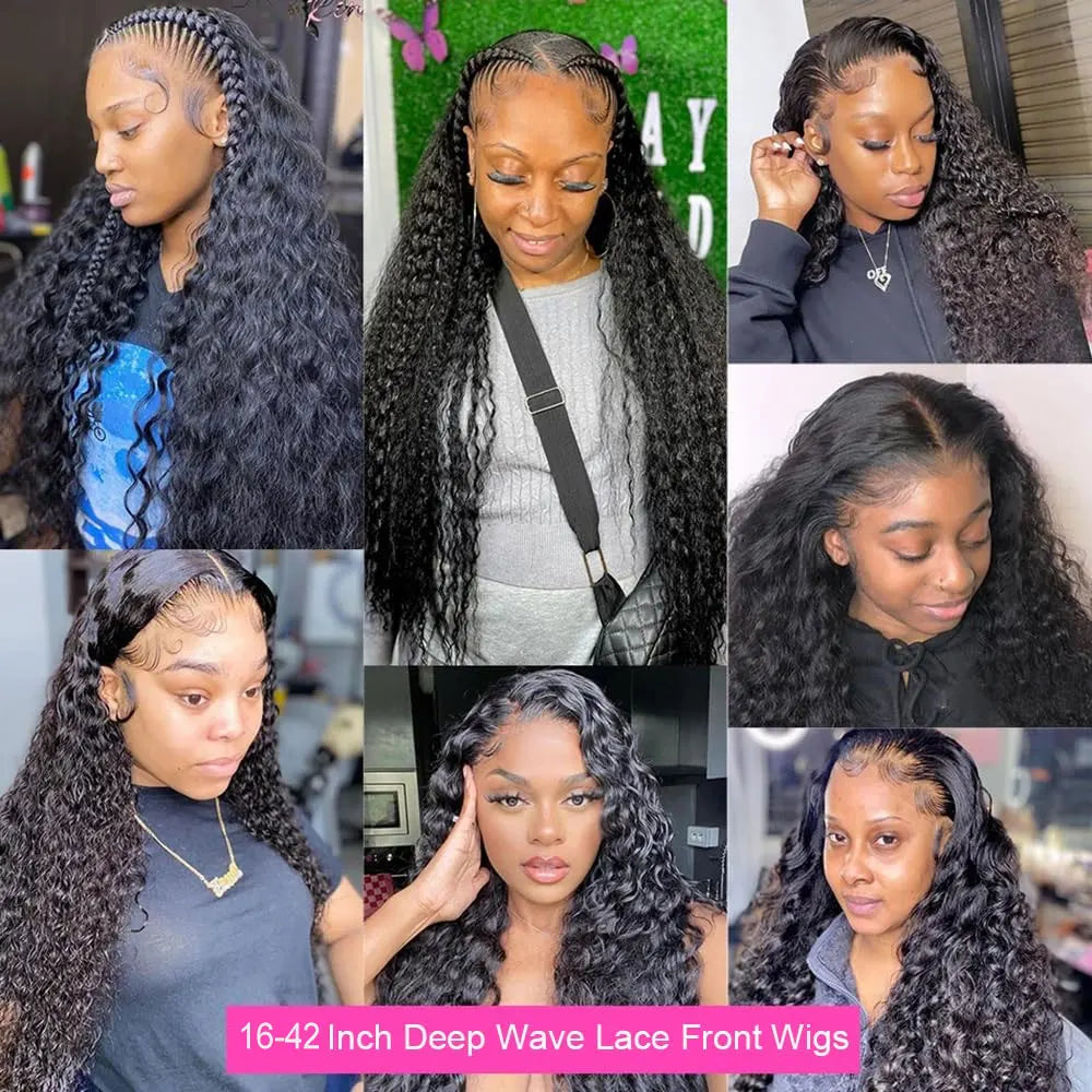 28” Deep Wave Wig – 13x6 HD Lace, 250% Human Hair, Pre-Plucked
