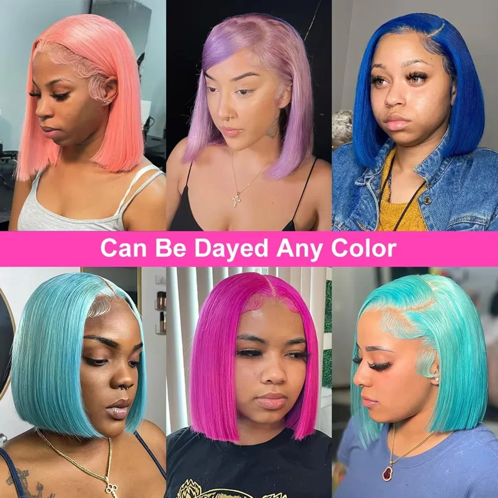 613 Blonde Short Bob Wig – 13x4 Lace, Remy Human Hair