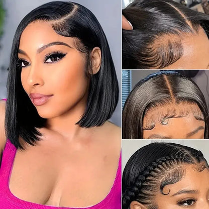 Newmi Short Bob Wig – 13x4 Lace Front, Human Hair