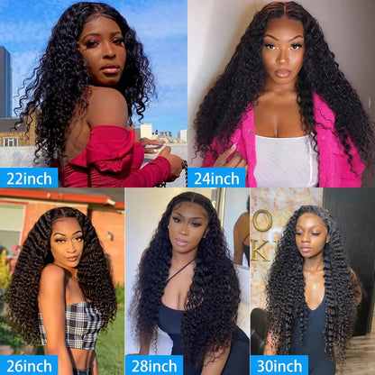 30” Deep Wave Lace Front Wig – 13x4/13x6 HD Human Hair