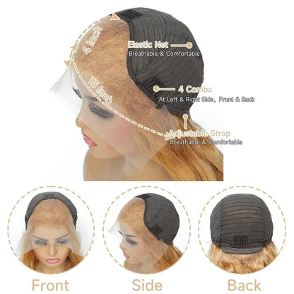 Honey Blonde 13x6 Lace Wig – 210% Body Wave Brazilian Hair