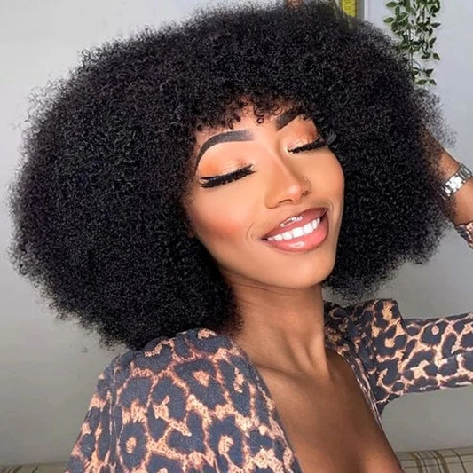 Top Short Afro Wig – Brazilian Kinky Curly Human Hair