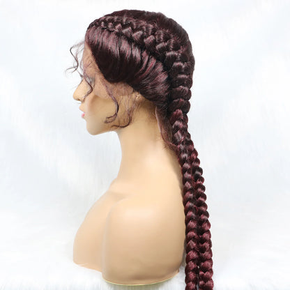 Synthetic Cornrow Braided Wig – Lace Front with Baby Hair