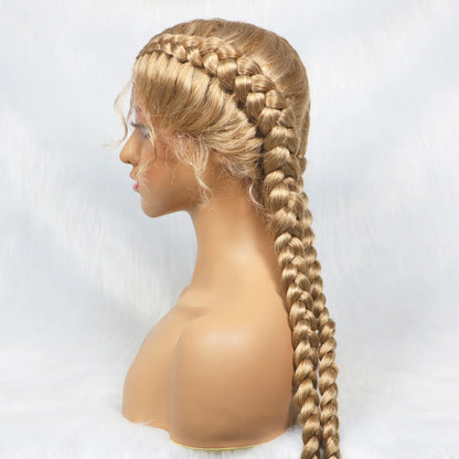 Synthetic Cornrow Braided Wig – Lace Front with Baby Hair