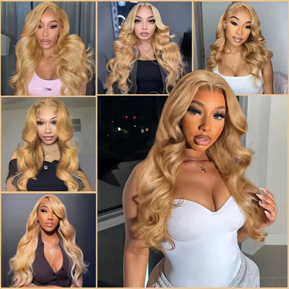 Honey Blonde 13x6 Lace Wig – 210% Body Wave Brazilian Hair