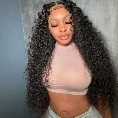 40” Deep Wave Glueless Wig – 13x4/13x6 HD Lace, Curly Human Hair