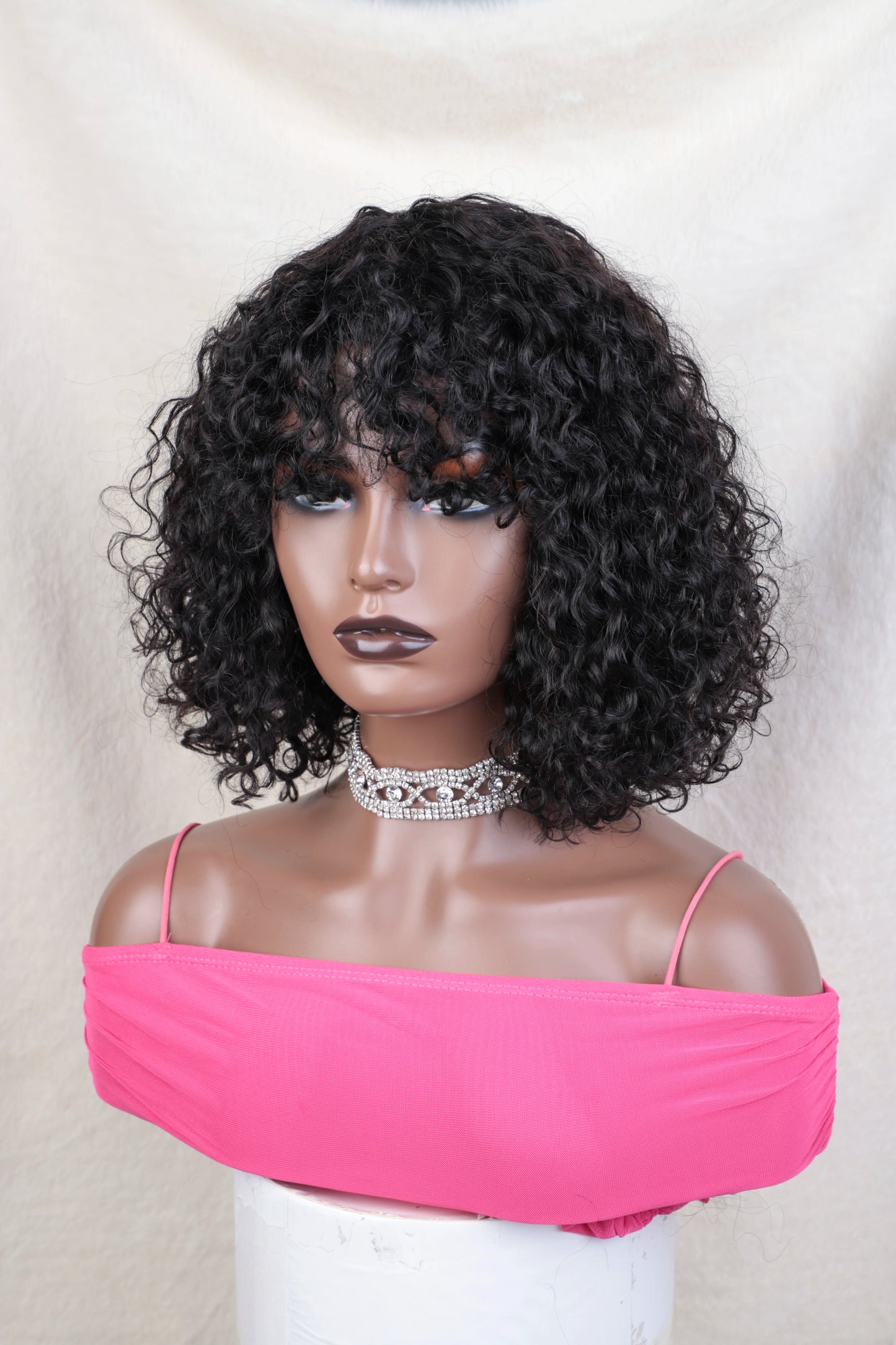 Jerry Short Pixie Bob Wig – Peruvian Human Hair, Honey Highlights