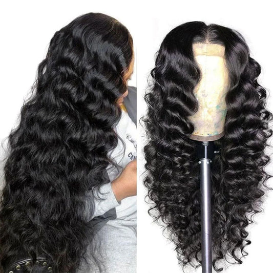 34” Loose Deep Wave Wig – 13x4/13x6 Lace, Brazilian Human Hair