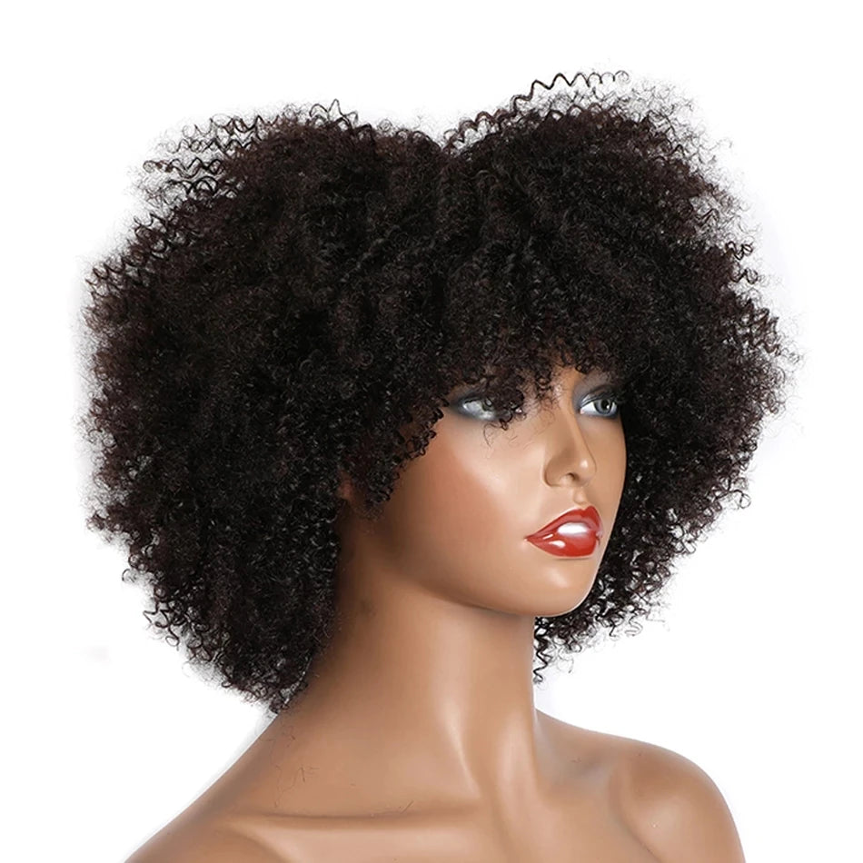 Newmi Short Curly Afro Kinky Human Hair Wig – Pixie Curl