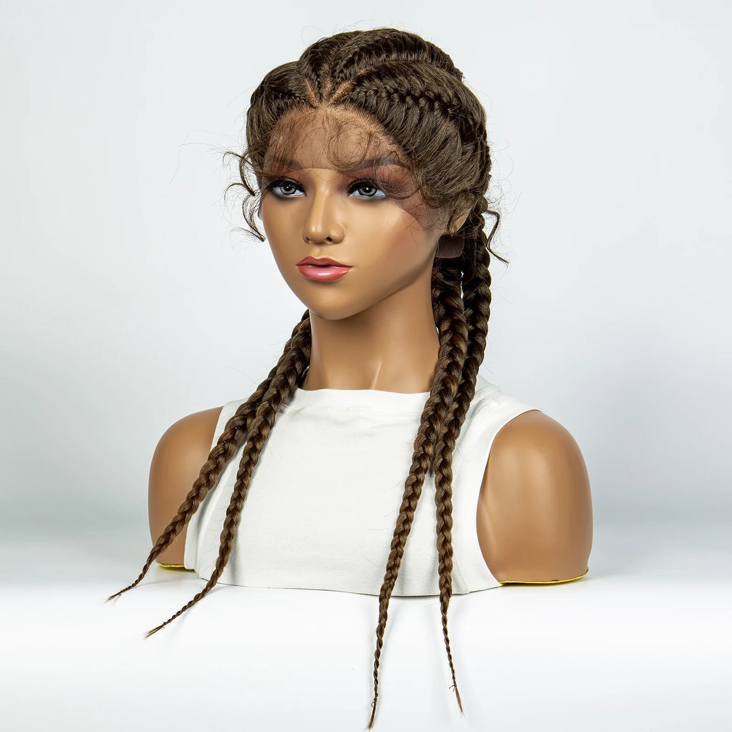26” Synthetic Box Braids Wig – Lace Front with Baby Hair