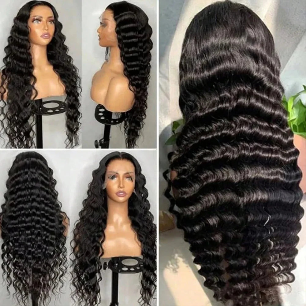 28” Deep Wave Wig – 13x6 HD Lace, 250% Human Hair, Pre-Plucked