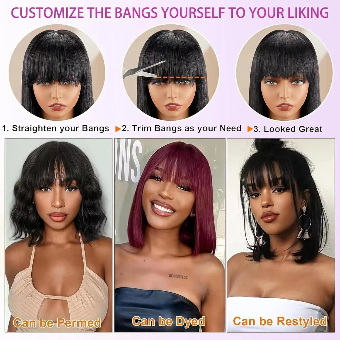 SoGreat 12” Short Bob Wig – Loose Body Wave, Brazilian Human Hair