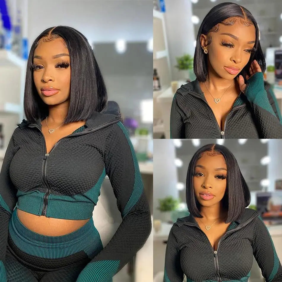 Newmi Short Bob Wig – 13x4 Lace Front, Human Hair