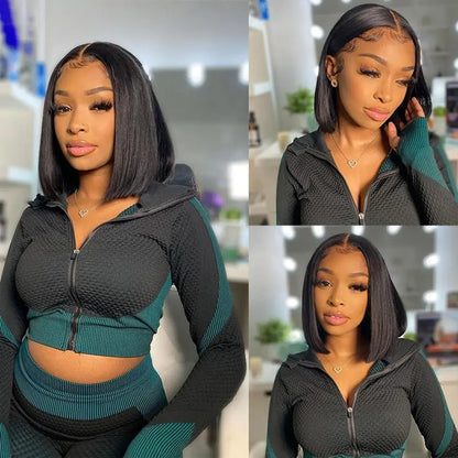 Newmi Short Bob Wig – 13x4 Lace Front, Human Hair