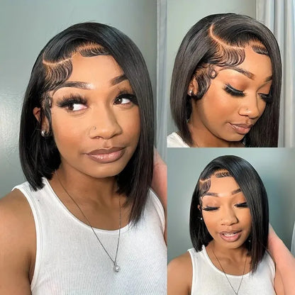 Newmi Short Bob Wig – 13x4 Lace Front, Human Hair