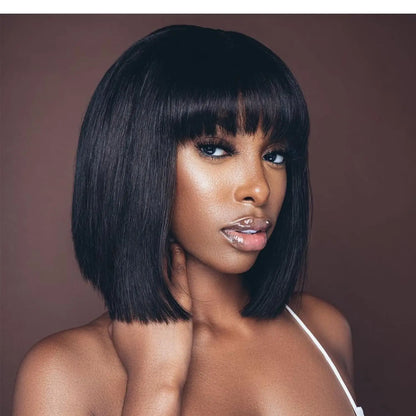 SoGreat 12” Short Bob Wig – Loose Body Wave, Brazilian Human Hair