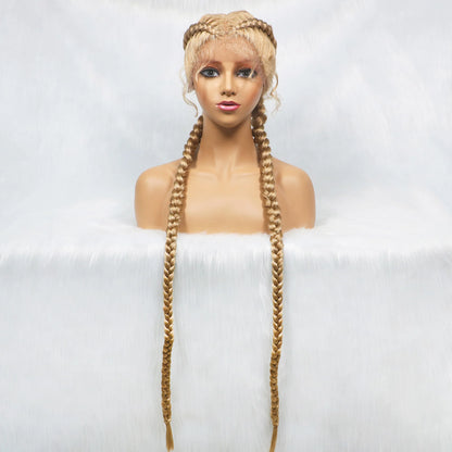 Synthetic Cornrow Braided Wig – Lace Front with Baby Hair