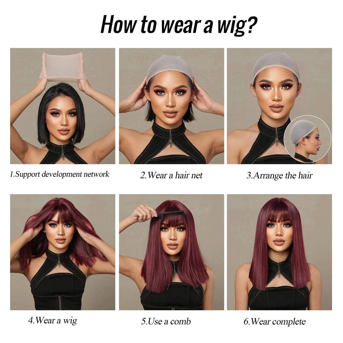 Pink Wavy Synthetic Wig with Bangs – Long Curly Heat-Resistant Hair